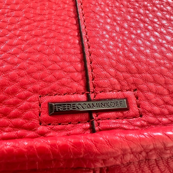 Rebecca Minkoff Unlined Feed Pebbled Leather Red - Picture 3 of 8